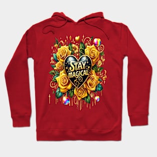 Enchanting Bouquet of Golden Roses And Heart Hoodie